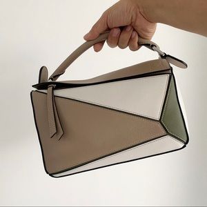 New Loewe Small Sand/Avocado Bag